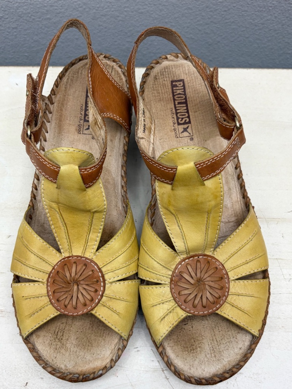 Pikolinos Leather Puerto Vallarta Wedge Sandals Size 39 - Picture 7 of 9